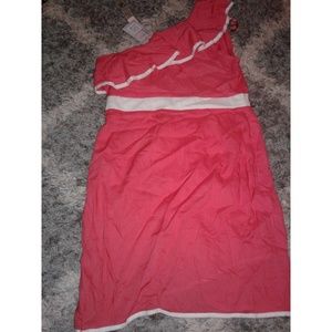 Ya Los Angeles nwt new pink ruffle dress large